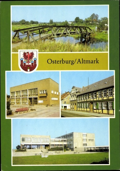 PC Osterburg in the Altmark, local history museum, Karl Marx high school, mother-in-law bridge