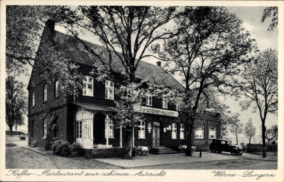 Postcard Langern Werne in Westphalia, Café zur schönen Aussicht