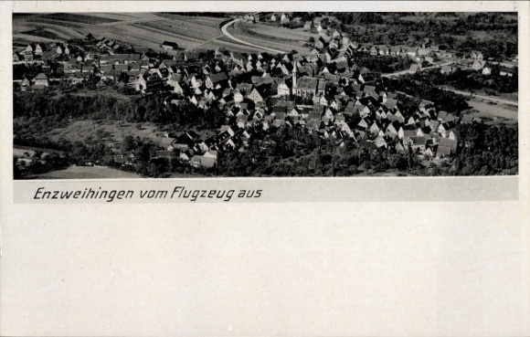 Ak Enzweihingen Vaihingen an der Enz, Fliegeraufnahme