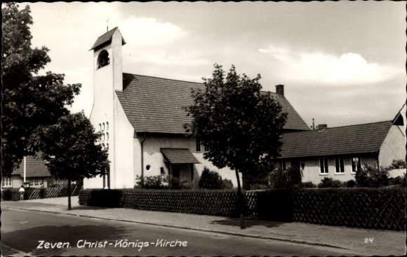 Postcard Zeven in Lower Saxony, Christ-Königs-Kirche