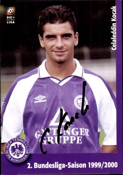 Autogrammkarte Fußballer Celaleddin Kocak, Tennis Borussia Berlin, Autogramm