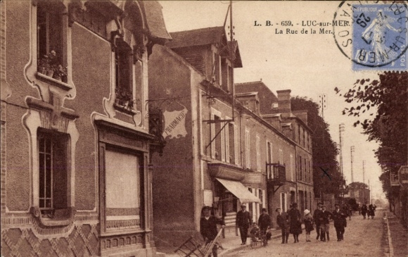 CPA Luc sur Mer Calvados, Rue de la Mer