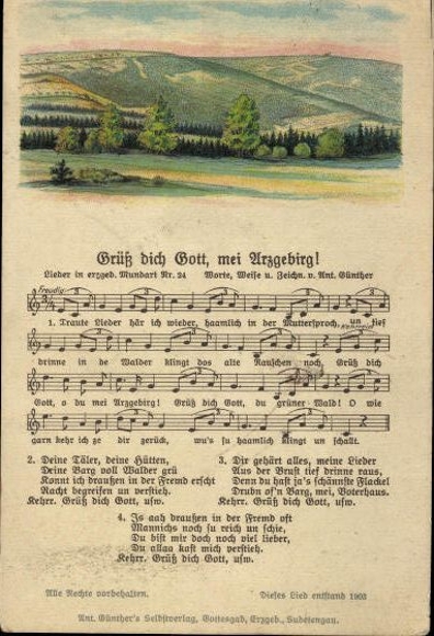 30 individual song cards, Anton Günther