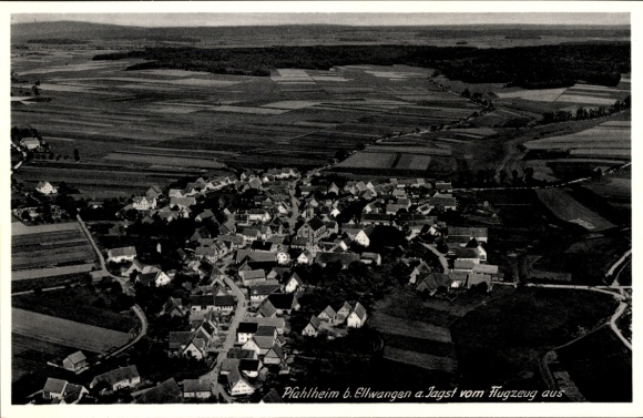 Postcard Pfahlheim Ellwangen Jagst, aerial photograph