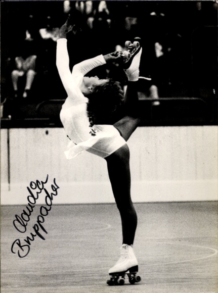 Autograph card figure skater Claudia Bruppacher, autograph