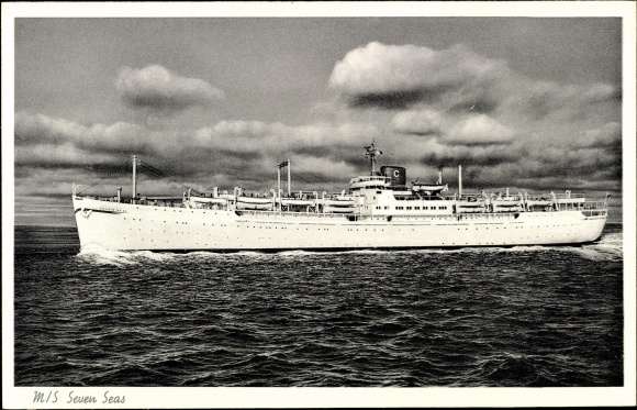 Postcard Steamboat MS Seven Seas, Europa Canada Line