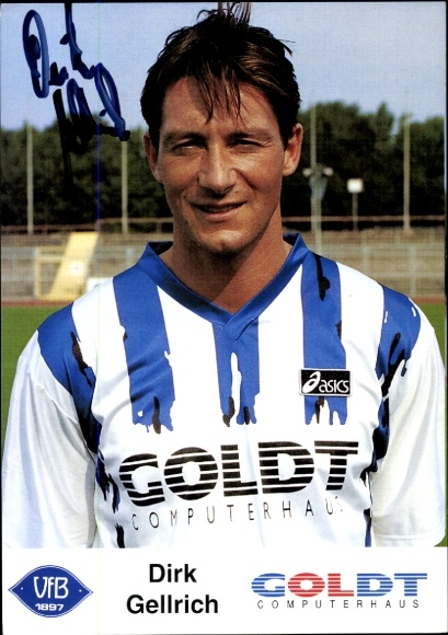 Autogrammkarte Trainer Dirk Gellrich, VfB Oldenburg, Autogramm