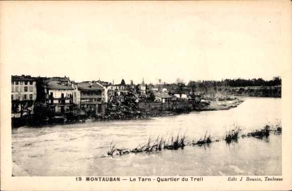 Ak Montauban Tarn et Garonne, Vorderseite einer Postkarte mit einem Foto von  Tarn - Quartier ...