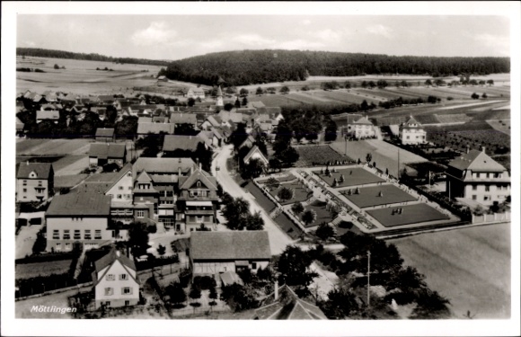 Postcard Möttlingen Bad Liebenzell in the Black Forest, general view of the town