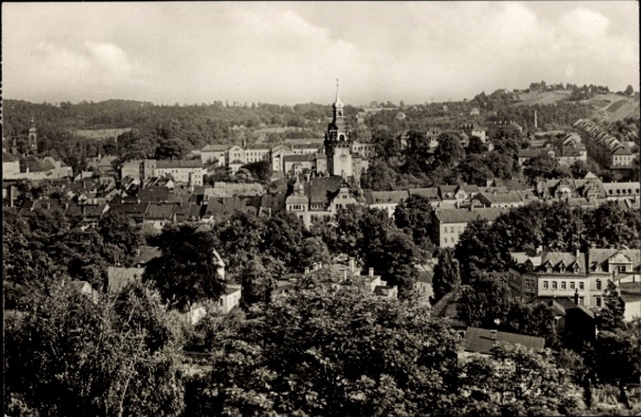 Postcard Waldheim in Central Saxony, general view of the village