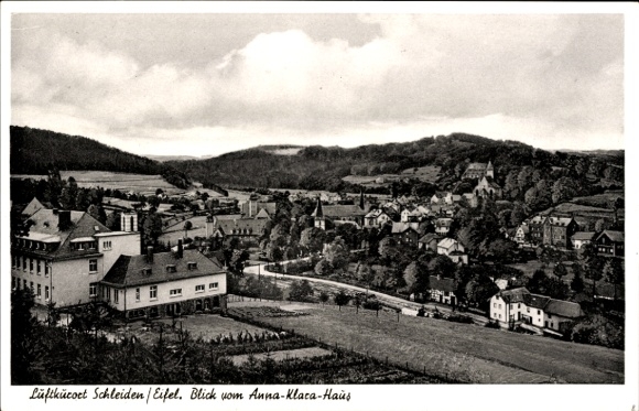Postcard Schleiden in the Eifel, general view, Anna Klara House