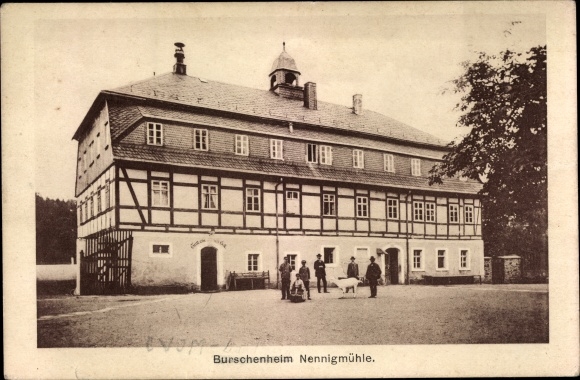 Ak Nennigmühle Pockau im Erzgebirge, Burschenheim, Landheim