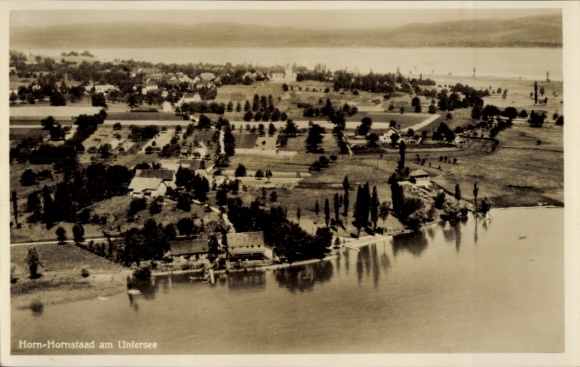 Postcard Horn Gaienhofen on Lake Constance, Hornstaad on Lake Untersee