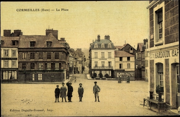 Postcard Cormeilles Eure, La Place
