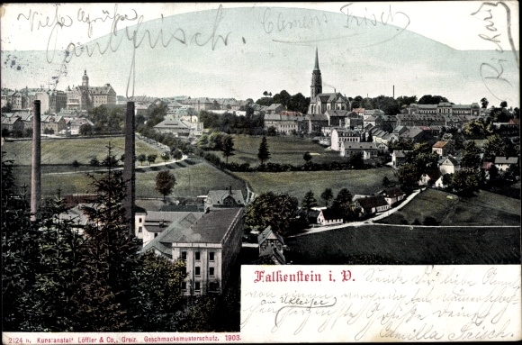Ak Falkenstein im Vogtland, Gesamtansicht