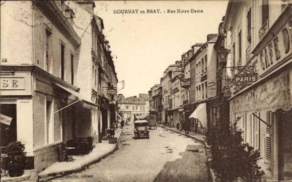 Postcard Gournay en Bray Seine Maritime, Rue Notre-Dame