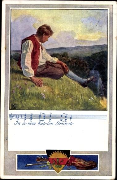 Song Postcard In einem kühlen Grunde, German School Association No. 371