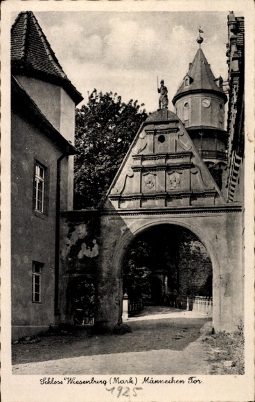 Ak Wiesenburg in der Mark, kasteel, Männechenpoort