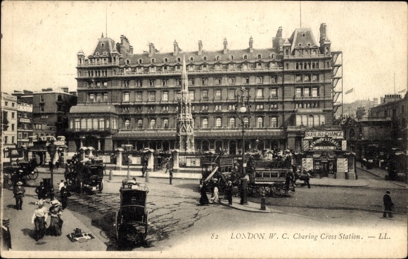AK London City England, Charing Cross Station