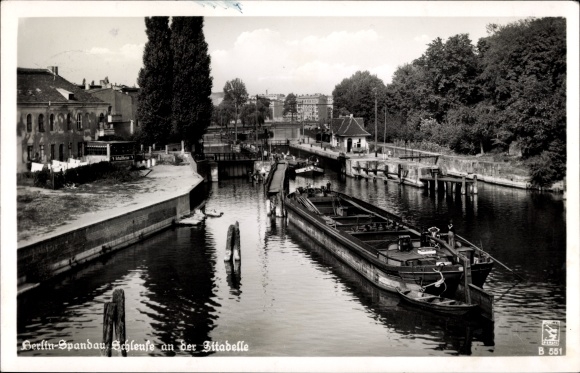 Ak Berlin Spandau, Schleuse an der Zitadelle, Klinke B 551