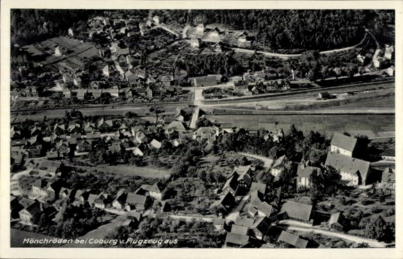 Ak Mönchröden Rödental in Opper-Franken, luchtfoto