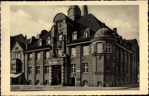 Postcard Buxtehude in the district of Stade, view of the town hall