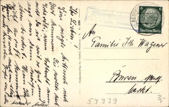 Ak Landpoststempel Wiemeringhausen über Bestwig (Sauerland)