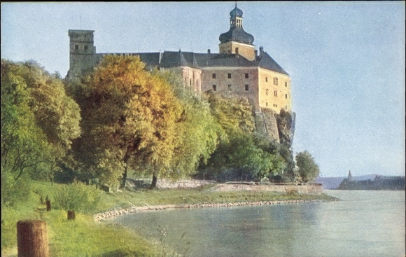 Postcard Persenbeug Gottsdorf on the Danube Lower Austria, Persenbeug Castle