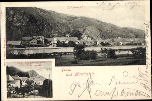 PC Martinstein on the Nahe, overall view, Gasthof zum goldenen Hirsch