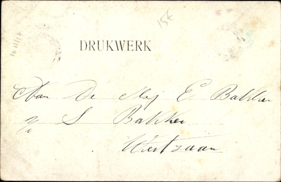 Postcard Nieuweschans Nieuwe Schans Groningen Netherlands, border between Netherlands and Germany