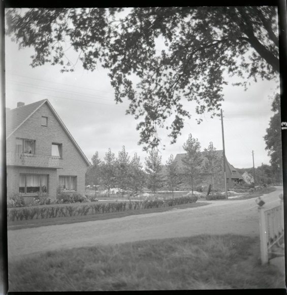 6 celluloid negatives Erlte Visbek in Lower Saxony, school, house, street