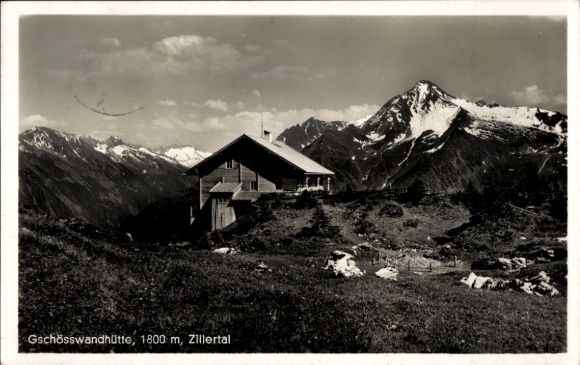 Postcard Zillertal, Gschösswandhütte