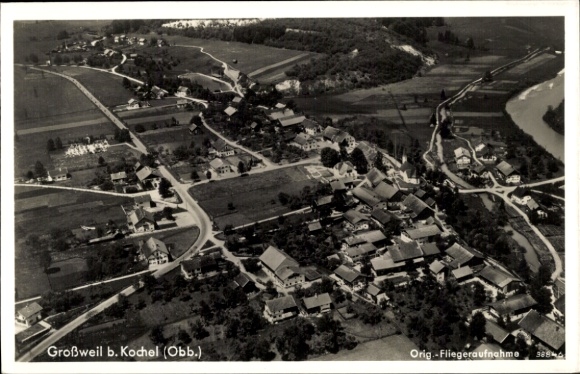 Ak Großweil in Opper-Beieren, luchtfoto
