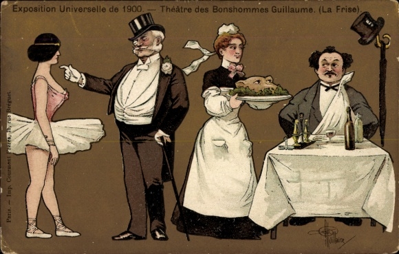 Artist Chromo-Litho Guillaume, Albert, Paris, Expo 1900, Théâtre des Bonsçons Guillaume, Friesland
