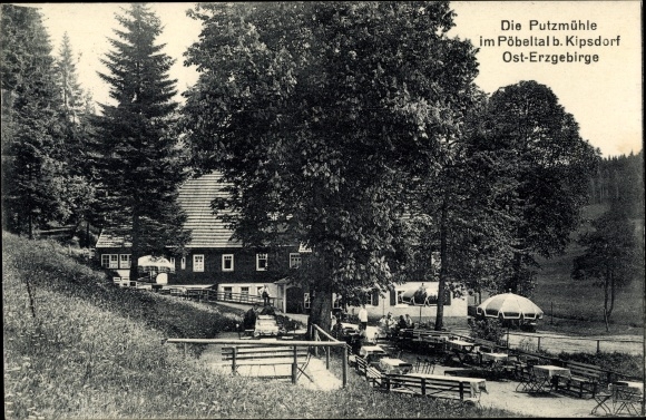 Postcard Oberpöbel Dippoldiswalde Sachsen, Putzmühle in the Pöbeltal, Eastern Ore Mountains
