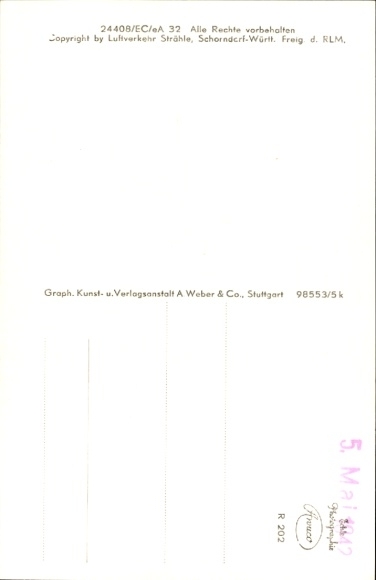Postcard Owen unter Teck Württemberg, aerial photograph