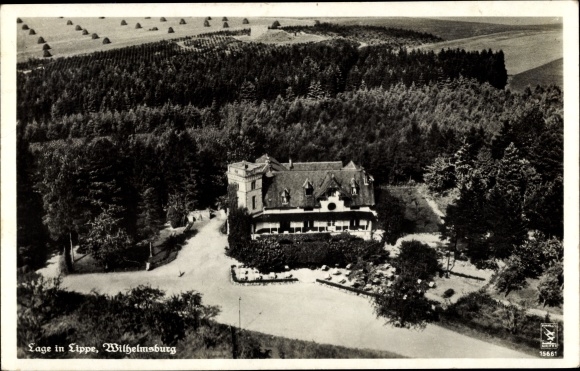 Ansichtkaartenlocatie in Lippe, luchtfoto Wilhelmsburg