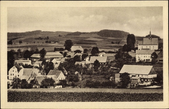 PC Hinterhermsdorf Sebnitz Saxony, view of the village and surroundings