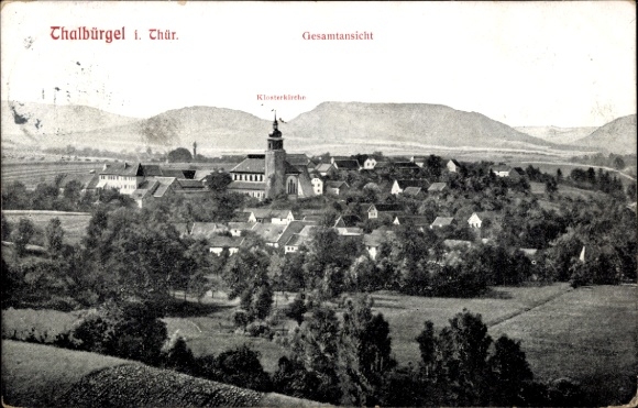 Ak Thalbürgel Bürgel in Thüringen, Thalbürgel i. Thür, Klosterkirche, Gesamtansicht