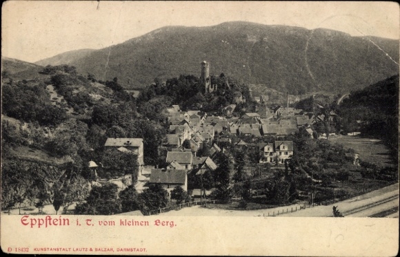 Postcard Eppstein im Taunus, small mountain view, by Kunstanstalt Lautz & Balzar