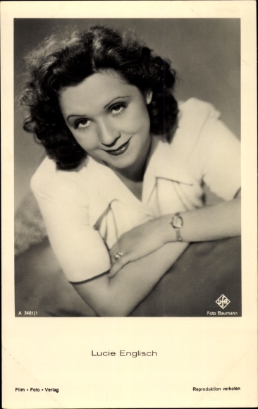 Postcard Actress Lucie Englisch, Portrait, Ufa Film