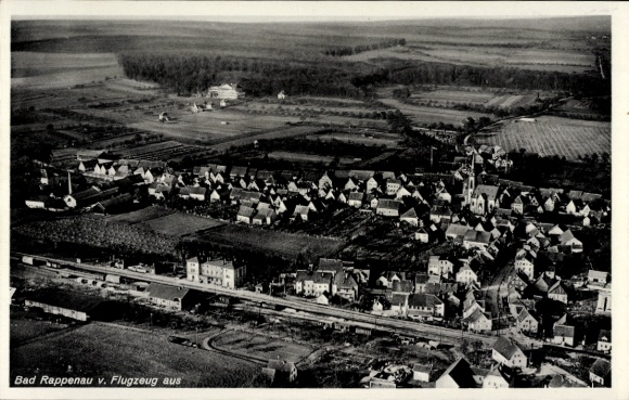 Postcard Bad Rappenau in Baden, aerial photograph
