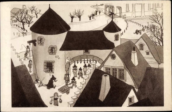 Artist PC Dratz, Jean, Chicago World&#39;s Fair 1933, Picturesque Belgium, Sing Sing prison