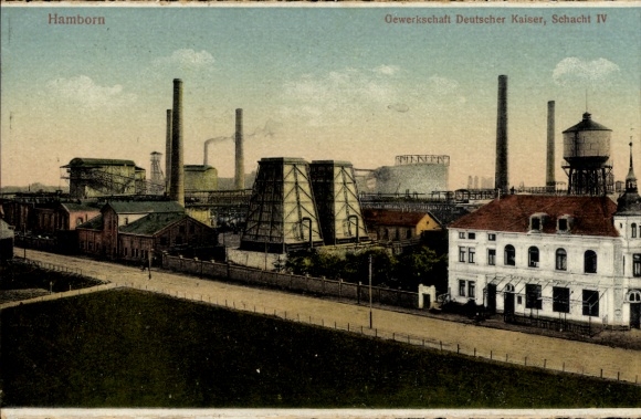 Ak Hamborn Duisburg im Ruhrgebiet, Gewerkschaft Deutscher Kaiser, Schacht IV