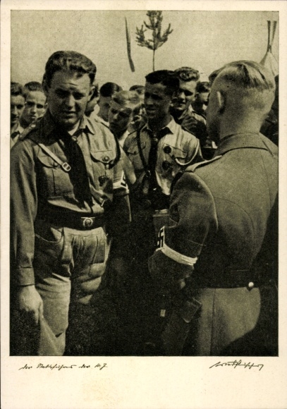 Postcard Staff Leader of the HJ Hartmann Lauterbacher, Hitler Youth