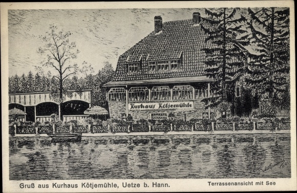 Artist PC Uetze in Lower Saxony, Kurhaus Kötjemühle, owner Hans Kasprewski