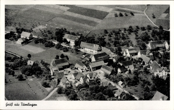Postcard Tumlingen Waldachtal in the Black Forest, aerial photograph