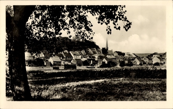 Postcard Oderberg in der Mark, town view with Albrechtsberg, church