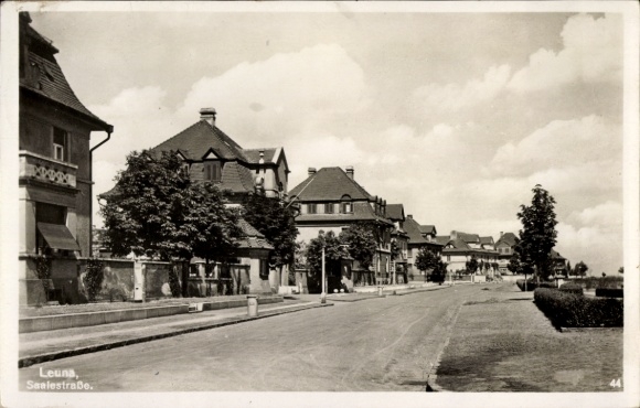Ak Leuna an der Saale, Saalestraße