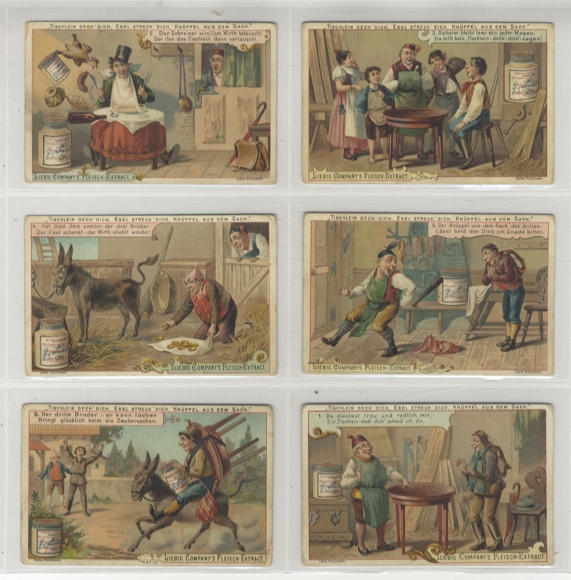 Liebig Pictures Series A 259 Little table set yourself, donkey stretch yourself 1893